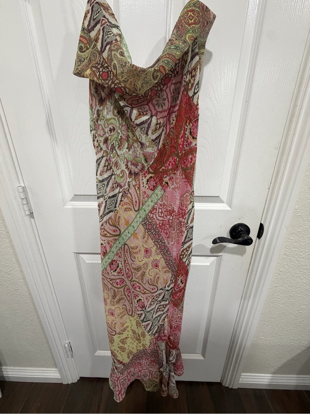 Zara Multicolor Paisley Print Dress - Pink, Green, Red, Beige